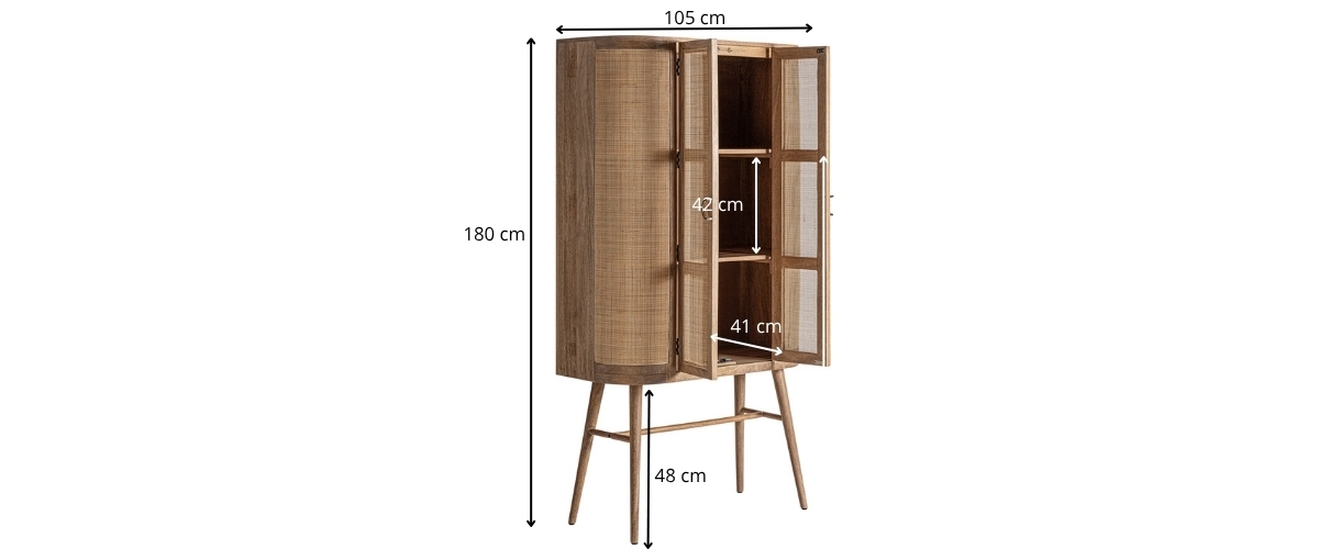 dimensions armoire 2 portes