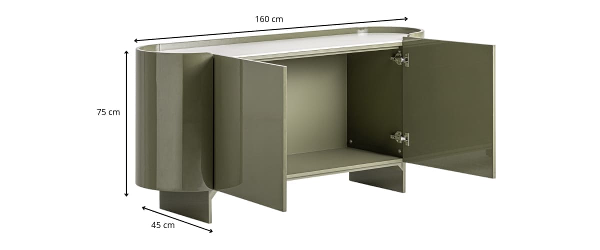 dimensions détaillées du buffet