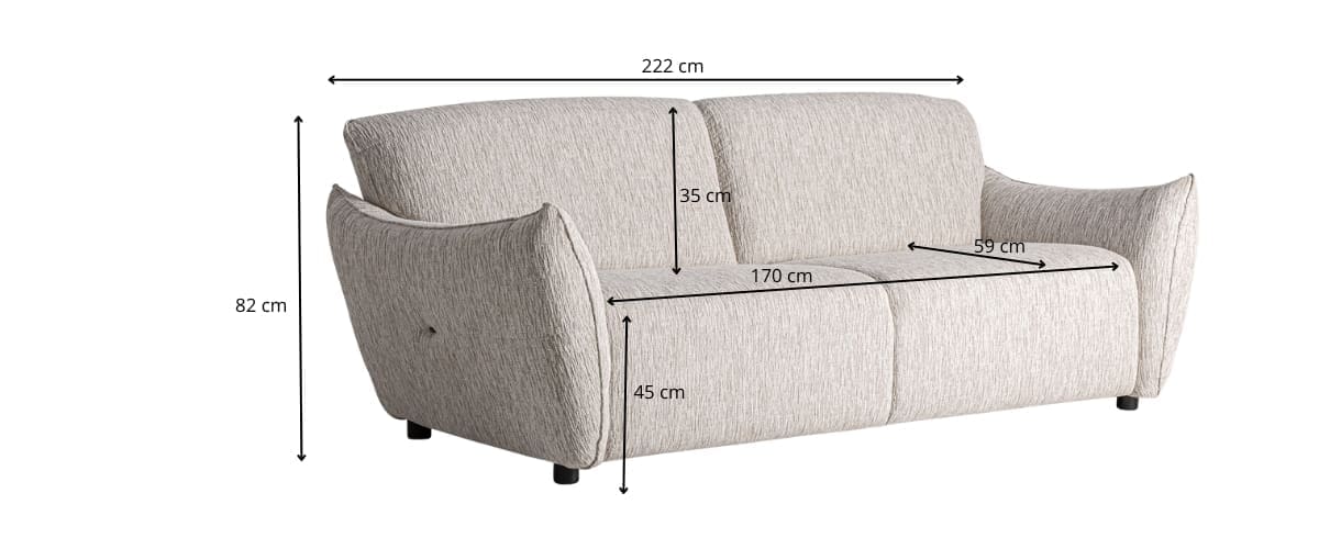 dimensions du canapé moderne