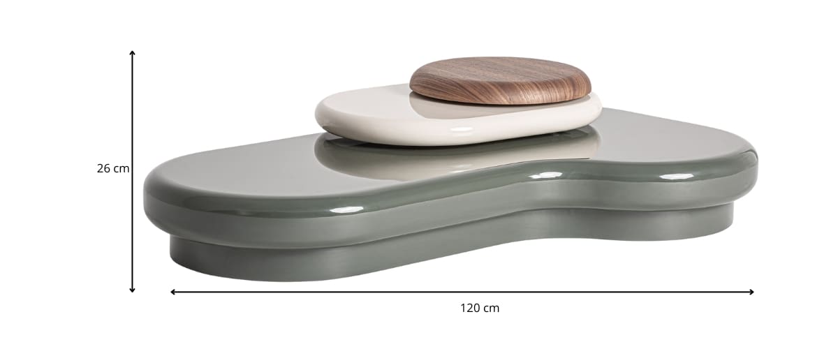 dimensions de la table basse avec 3 plateaux