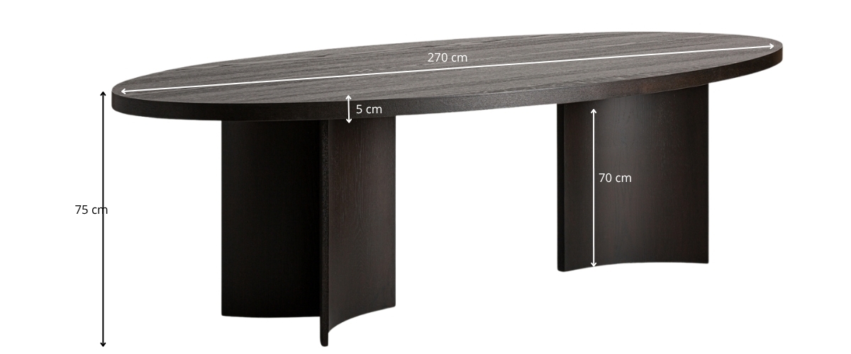 dimensions détaillées table à manger