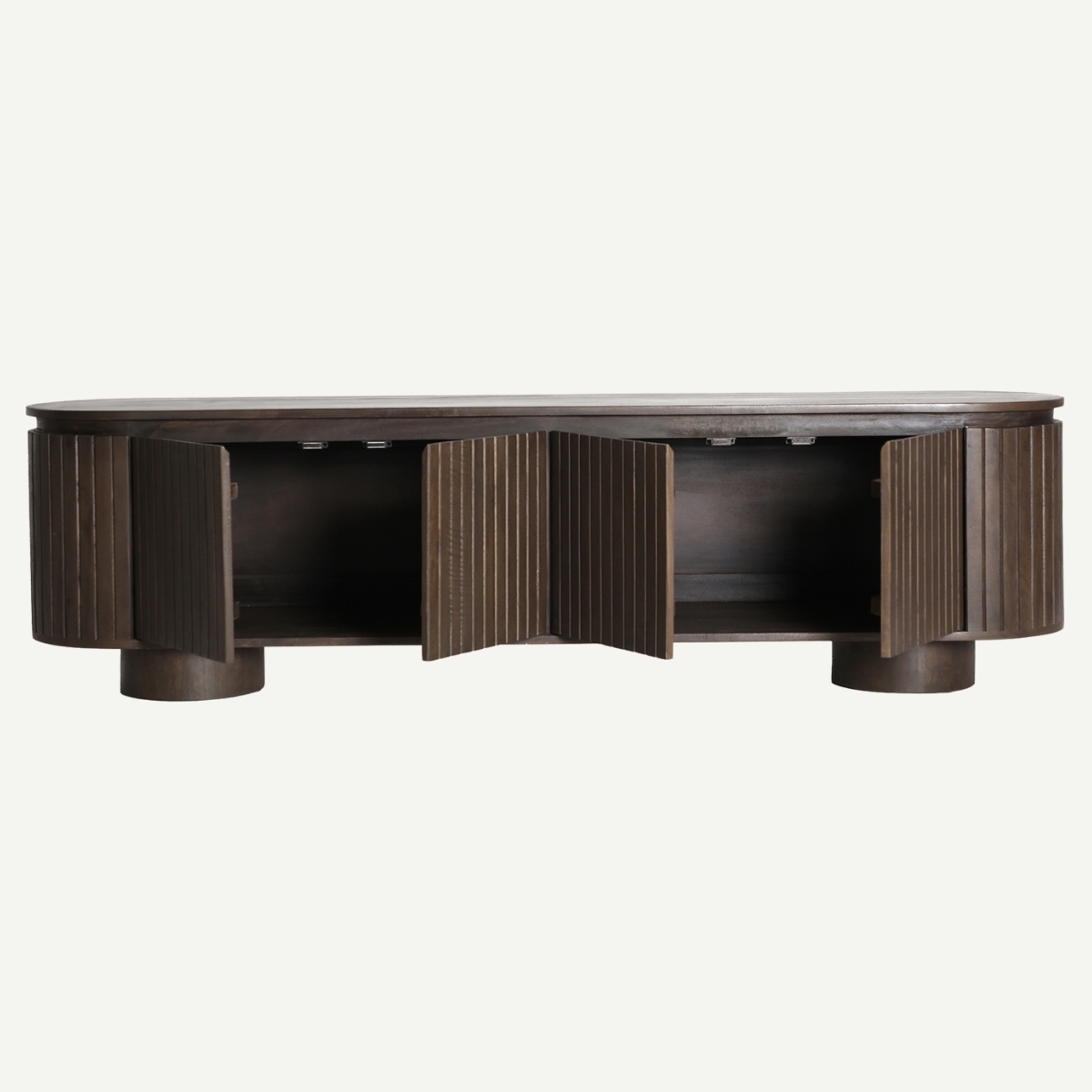 meuble tv en bois de manguier foncé