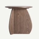 table d'appoint ronde chêne foncé