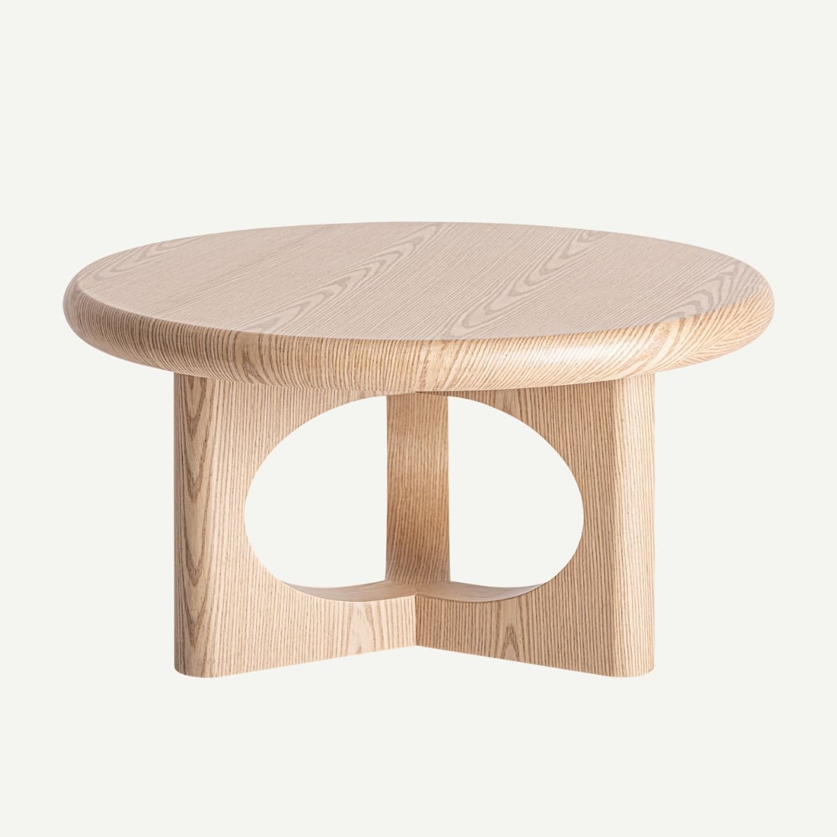 table basse ronde aspect bois