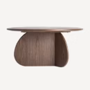 table basse moderne imitation chêne foncé