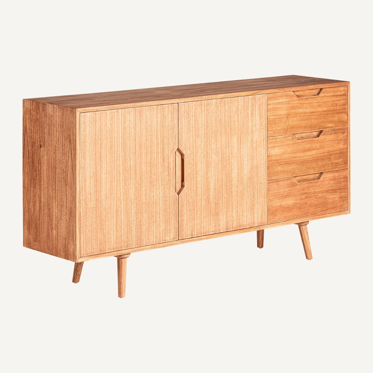 Buffet 160 cm en bois massif de mindi scandinave