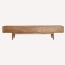 Meuble tv scandinave en bois de manguier massif naturel de 180 cm