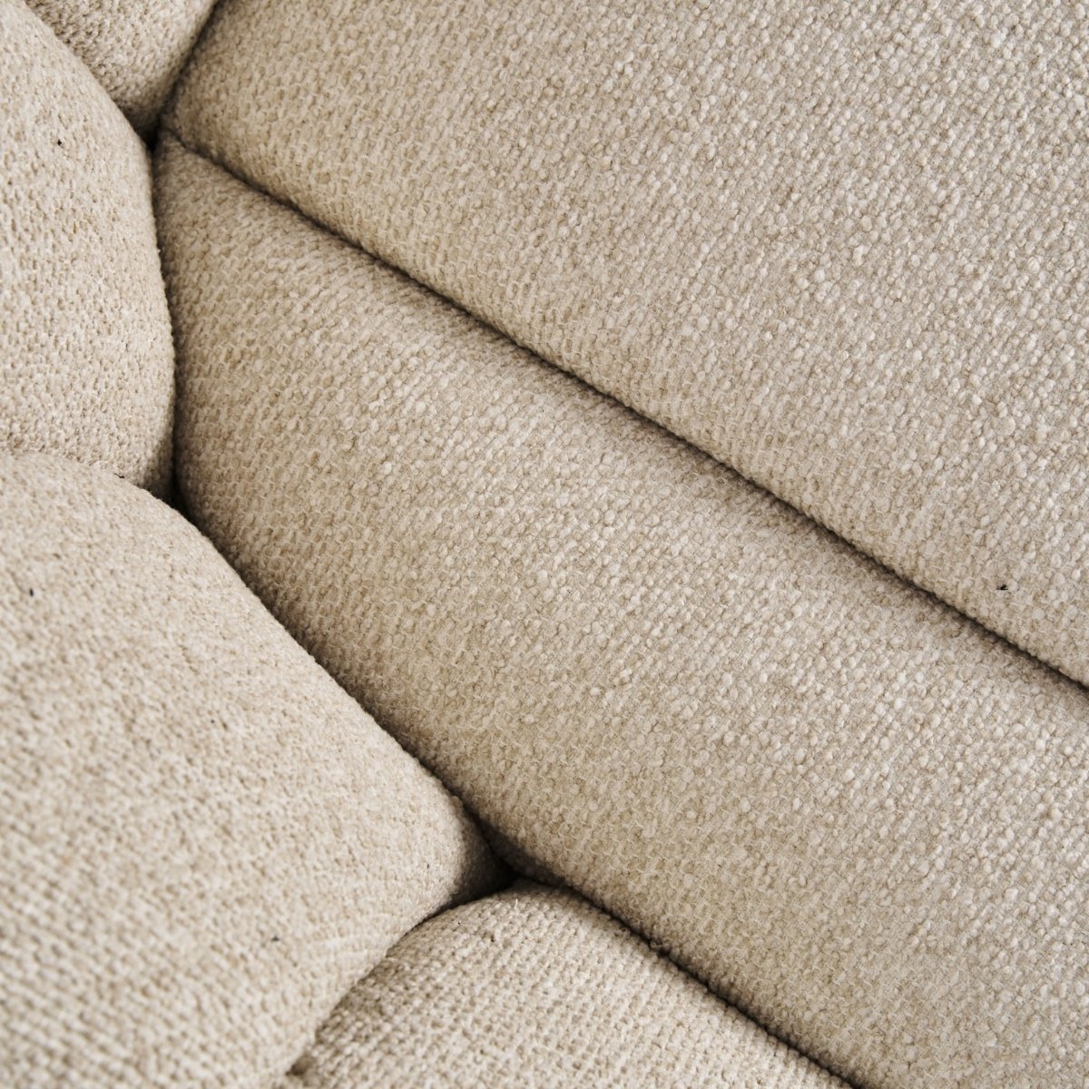 Fauteuil design en tissu chenille beige ANNA – Image 4