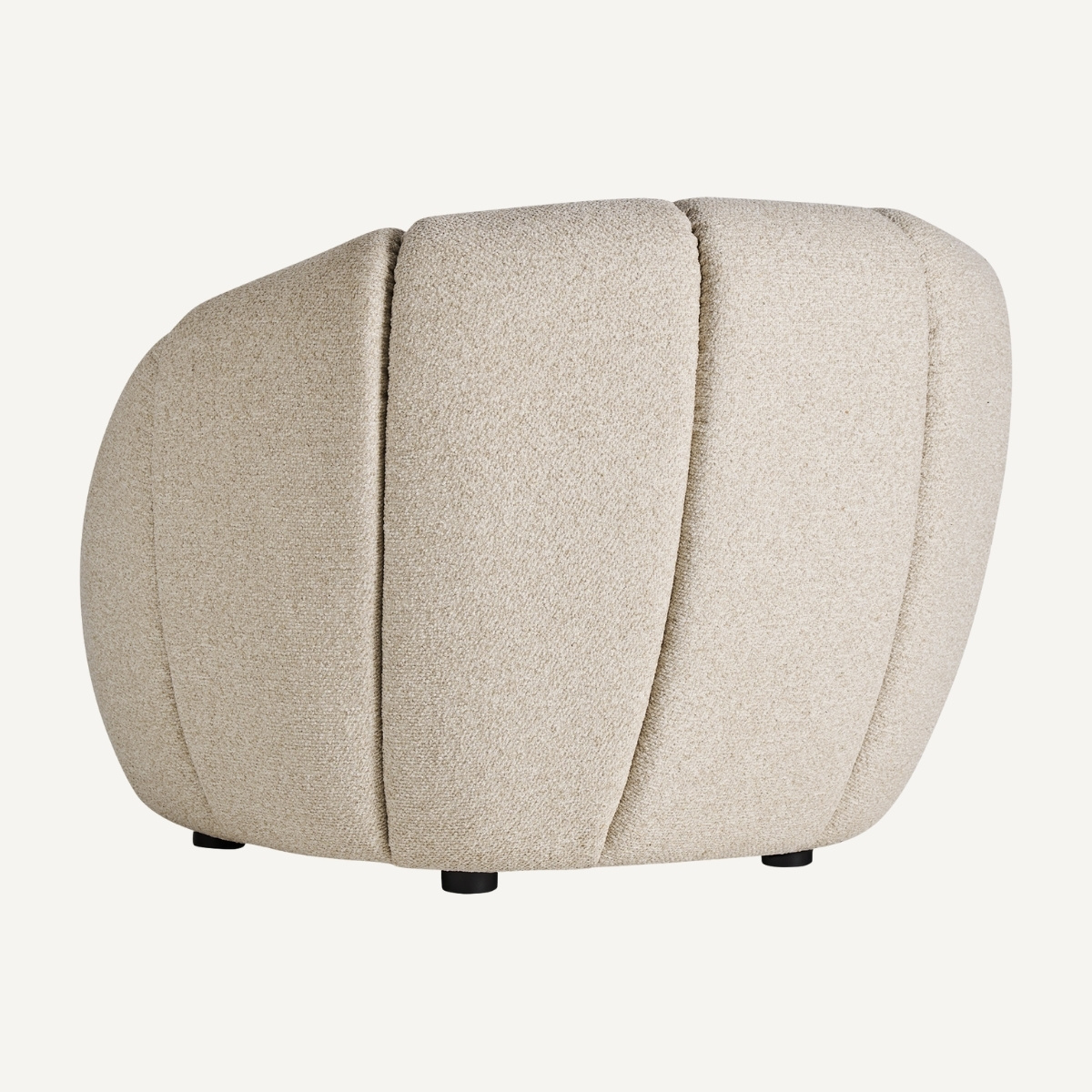 Fauteuil design en tissu chenille beige ANNA – Image 7
