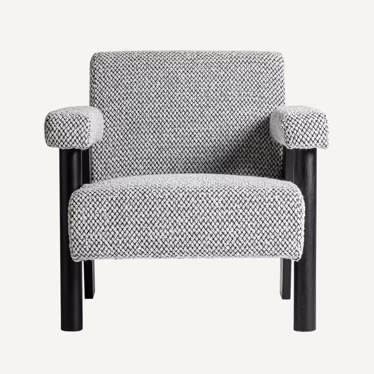 Fauteuil moderne noir et gris GASPARD