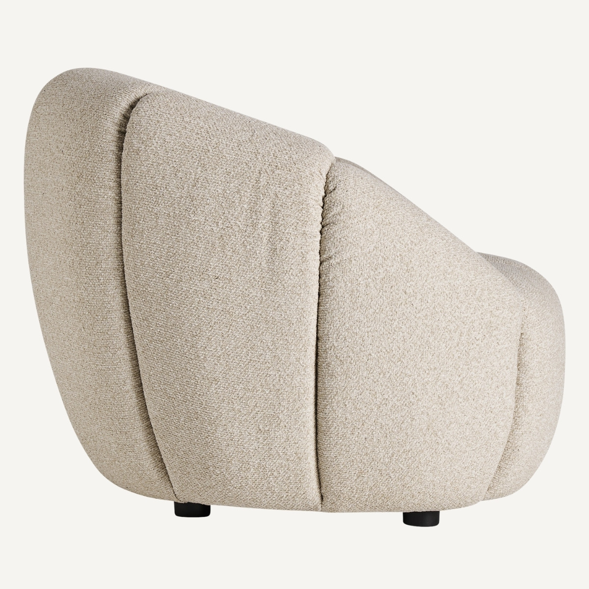Fauteuil design en tissu chenille beige ANNA – Image 6