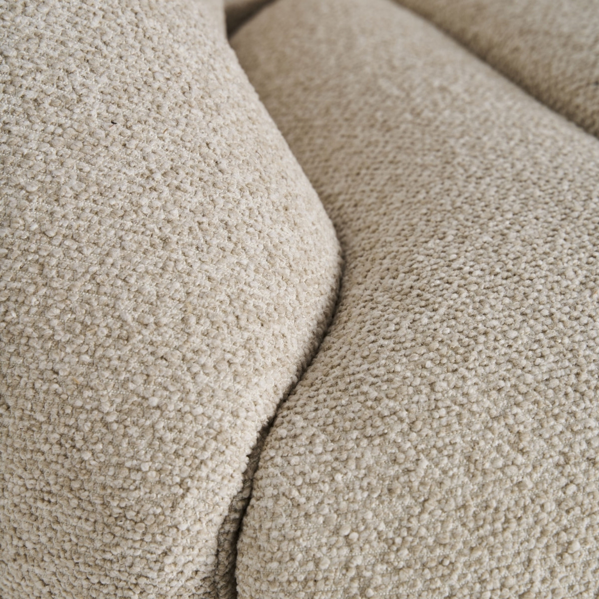Fauteuil design en tissu chenille beige ANNA – Image 5