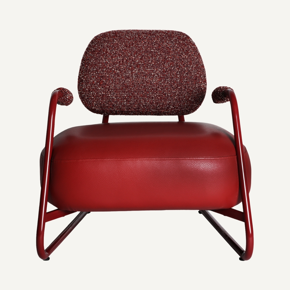 fauteuil art déco rouge