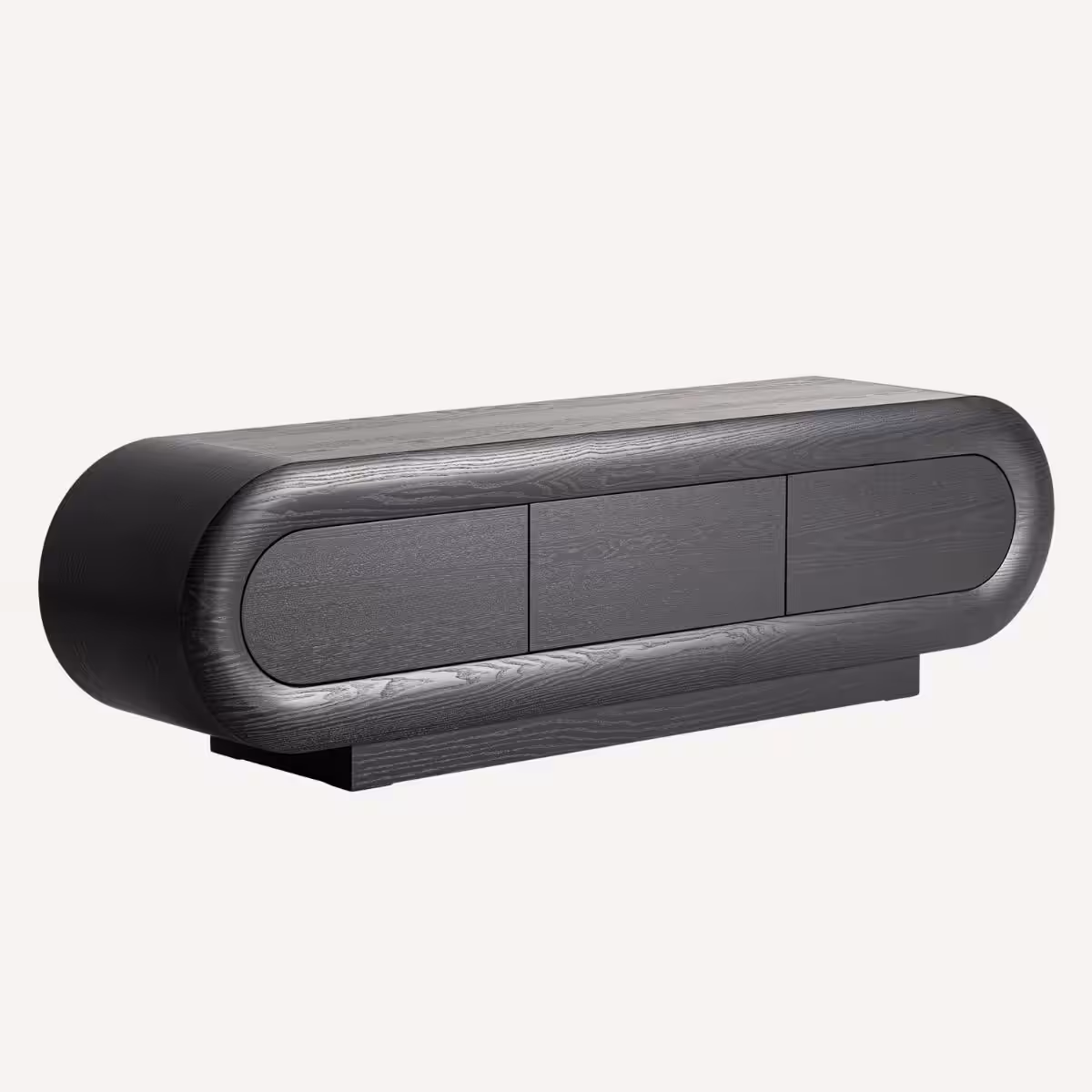 Meuble tv en bois plaqué noir