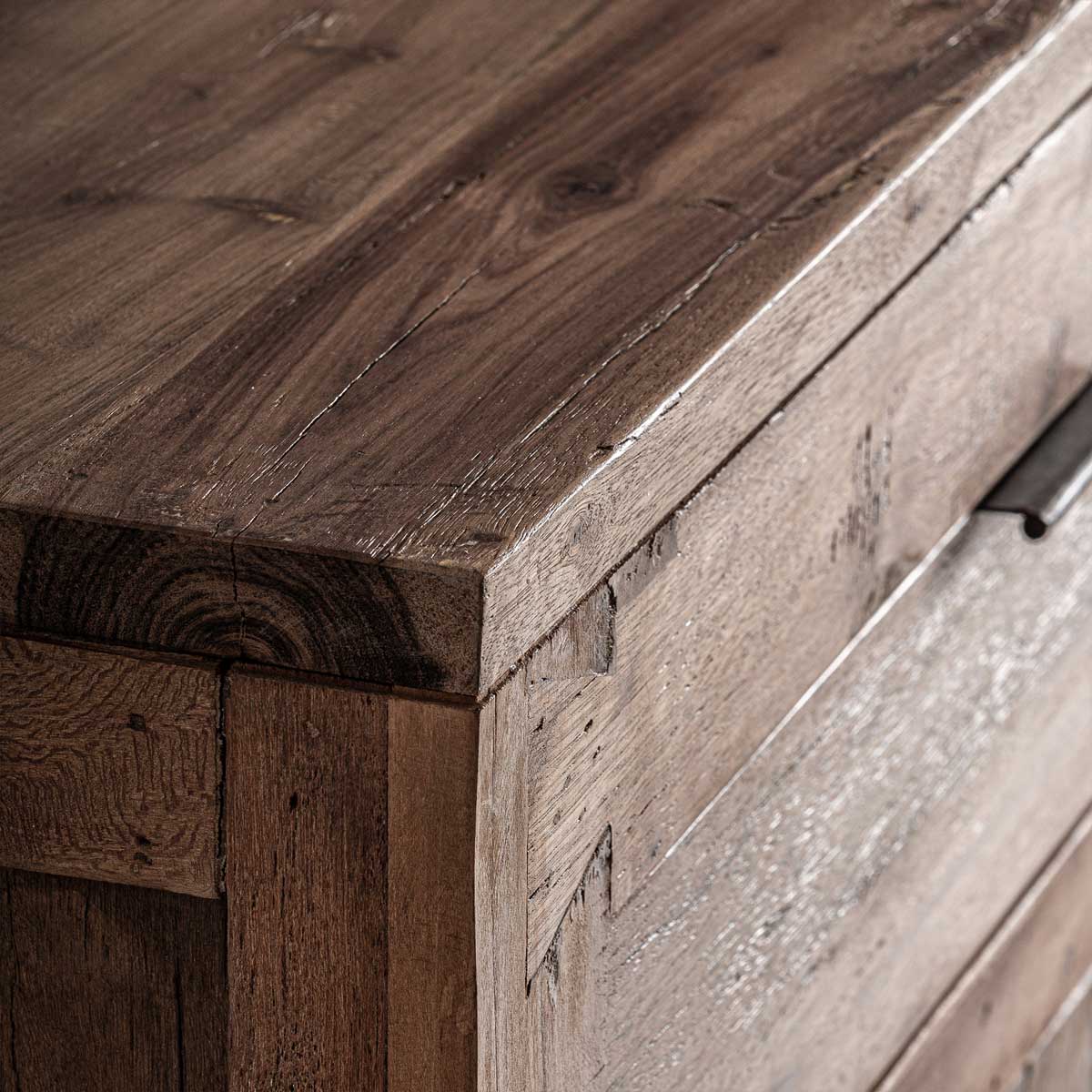 Buffet 224 cm en bois massif recyclé DUSTIN – Image 7