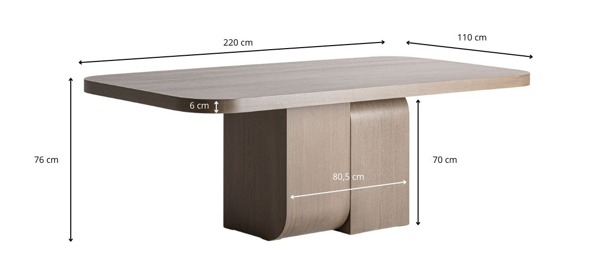 Dimensions de la table de repas