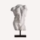 statue buste homme résine blanche