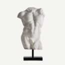 statue buste homme résine blanche