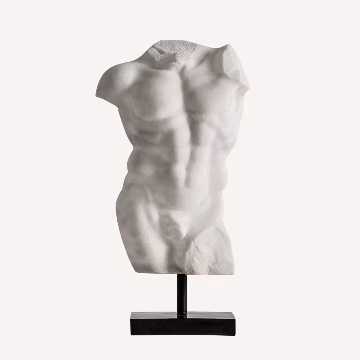 statue buste homme résine blanche