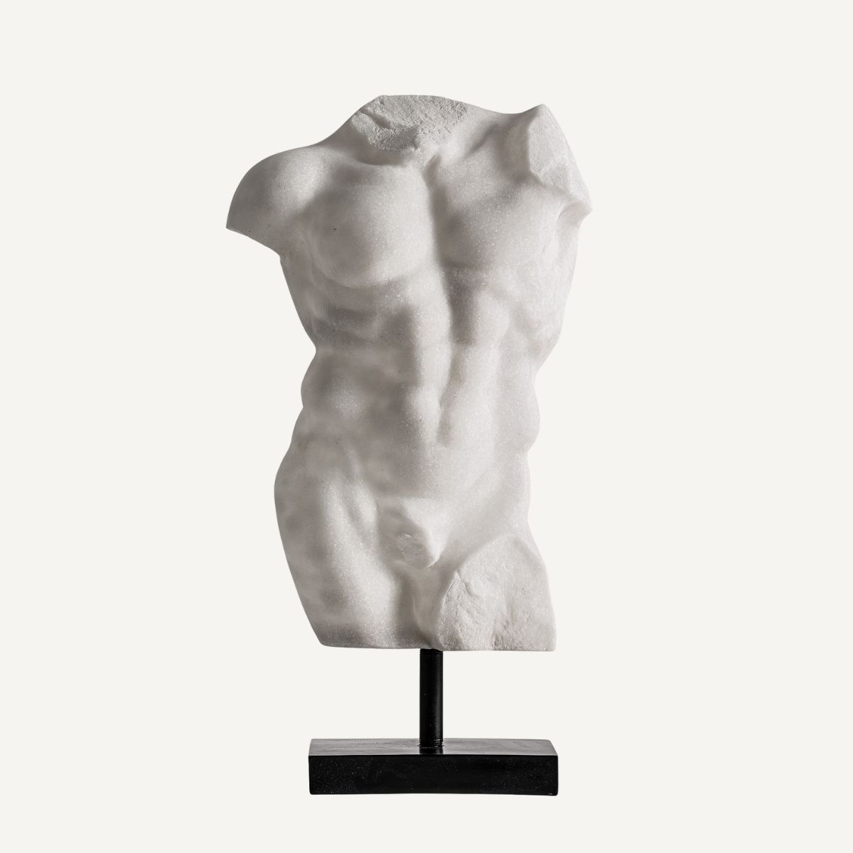 statue buste homme résine blanche