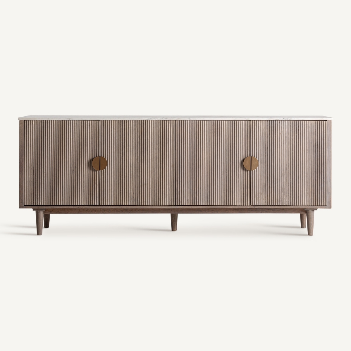buffet 200 cm bois de manguier et marbre