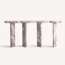 table console moderne en marbre avec variations de couleur 175 cm