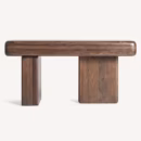 table console moderne en acacia foncé 158 cm