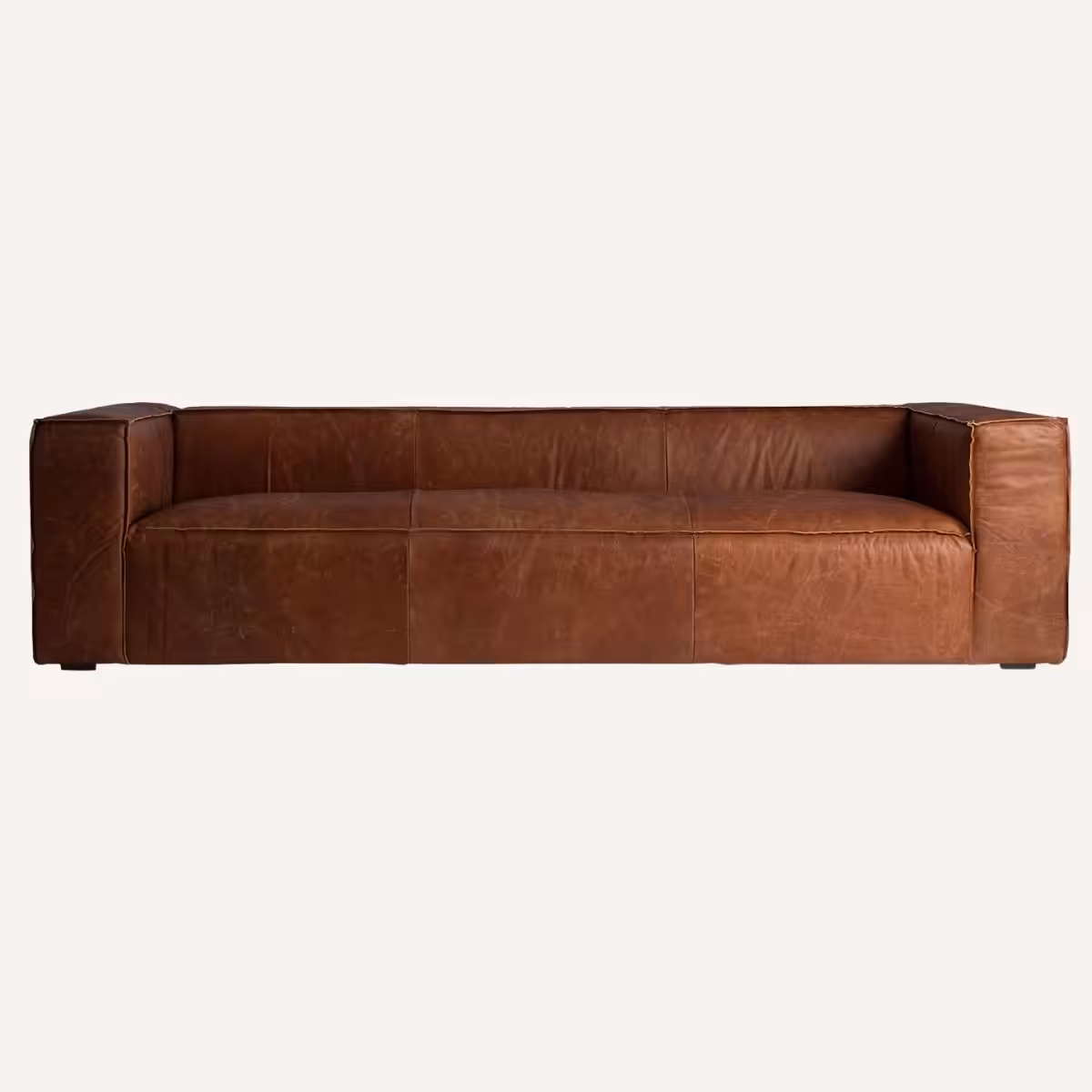 canapé en cuir marron 280 cm