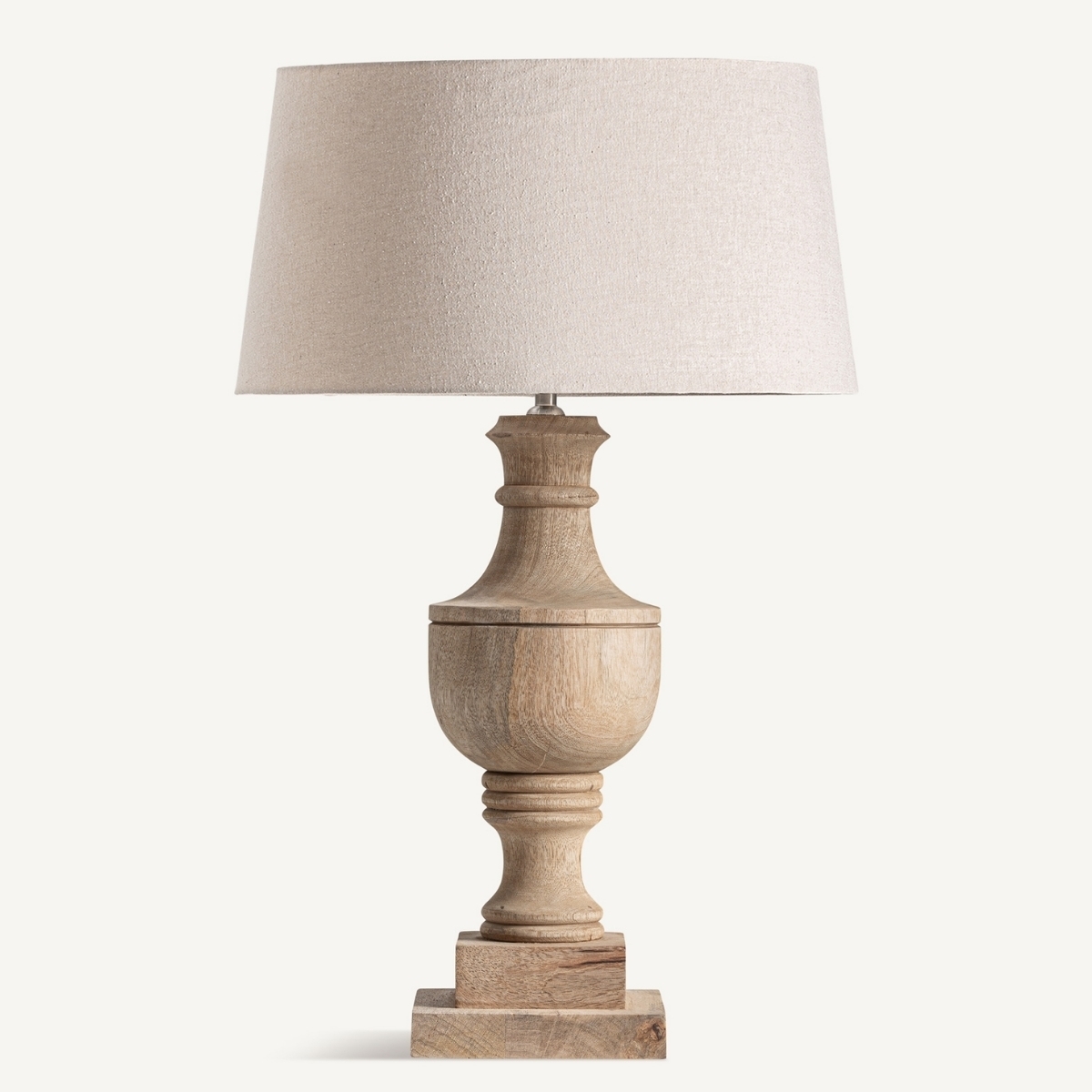 lampe style cottage en bois massif et coton