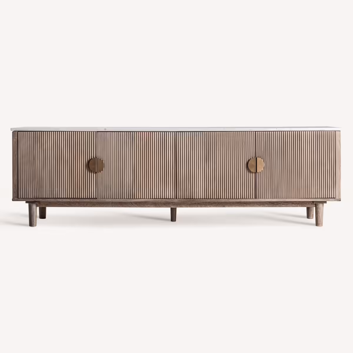 banc tv 200 cm manguier et marbre