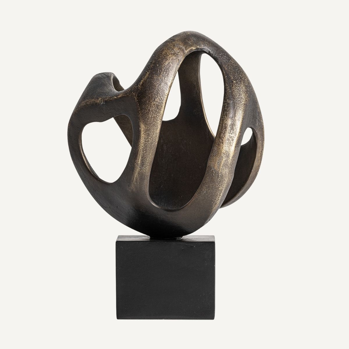 sculpture déco en résine doré antique