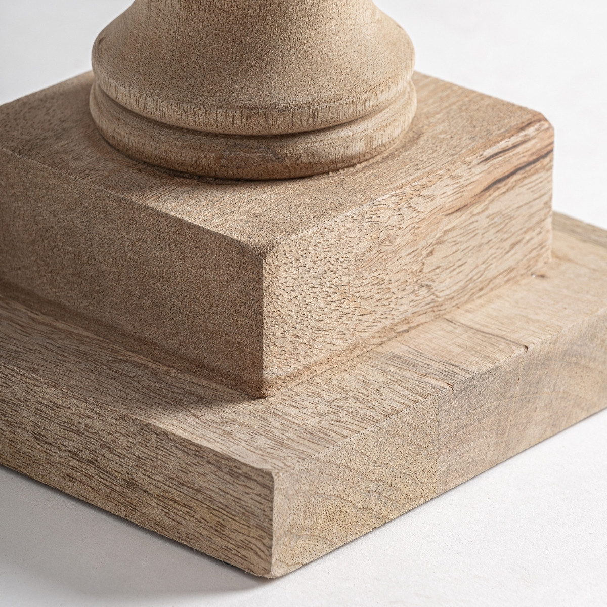 Lampe cottage bois et coton 60 cm LOUISON – Image 3