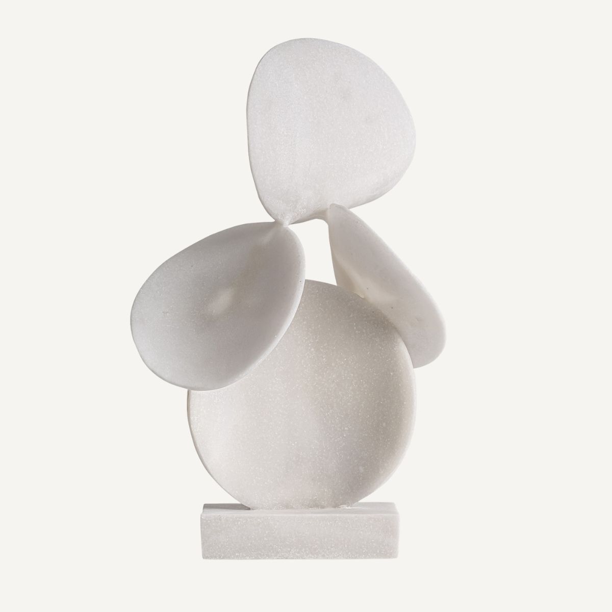 objet déco en résine blanche