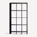 Bibliothèque étagère en bois de manguier et marbre noir 210 cm