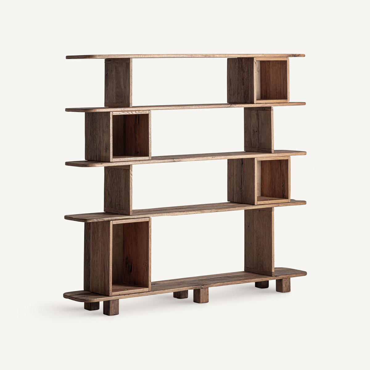 Bibliothèque bois de chêne massif