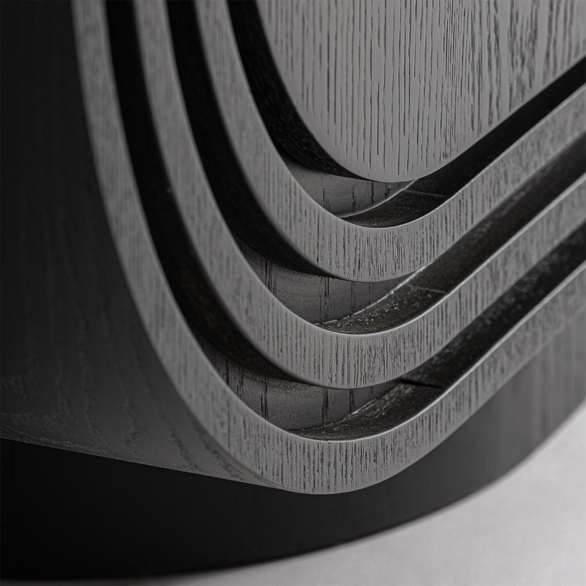 Buffet haut bois de chĂȘne noir 148 cm TRAVIS â Image 5