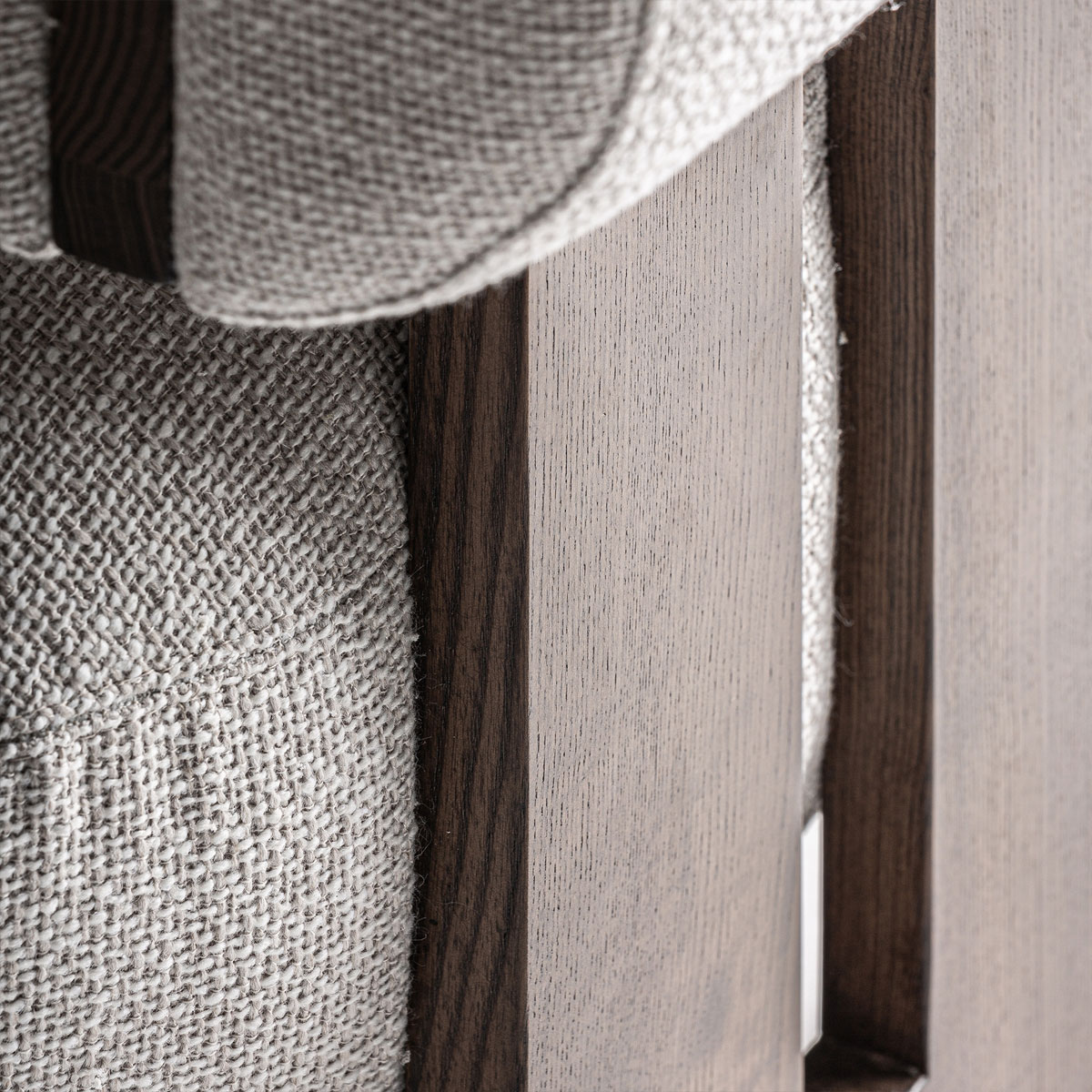 Fauteuil design tissu texturé blanc cassé NOLWENN – Image 6