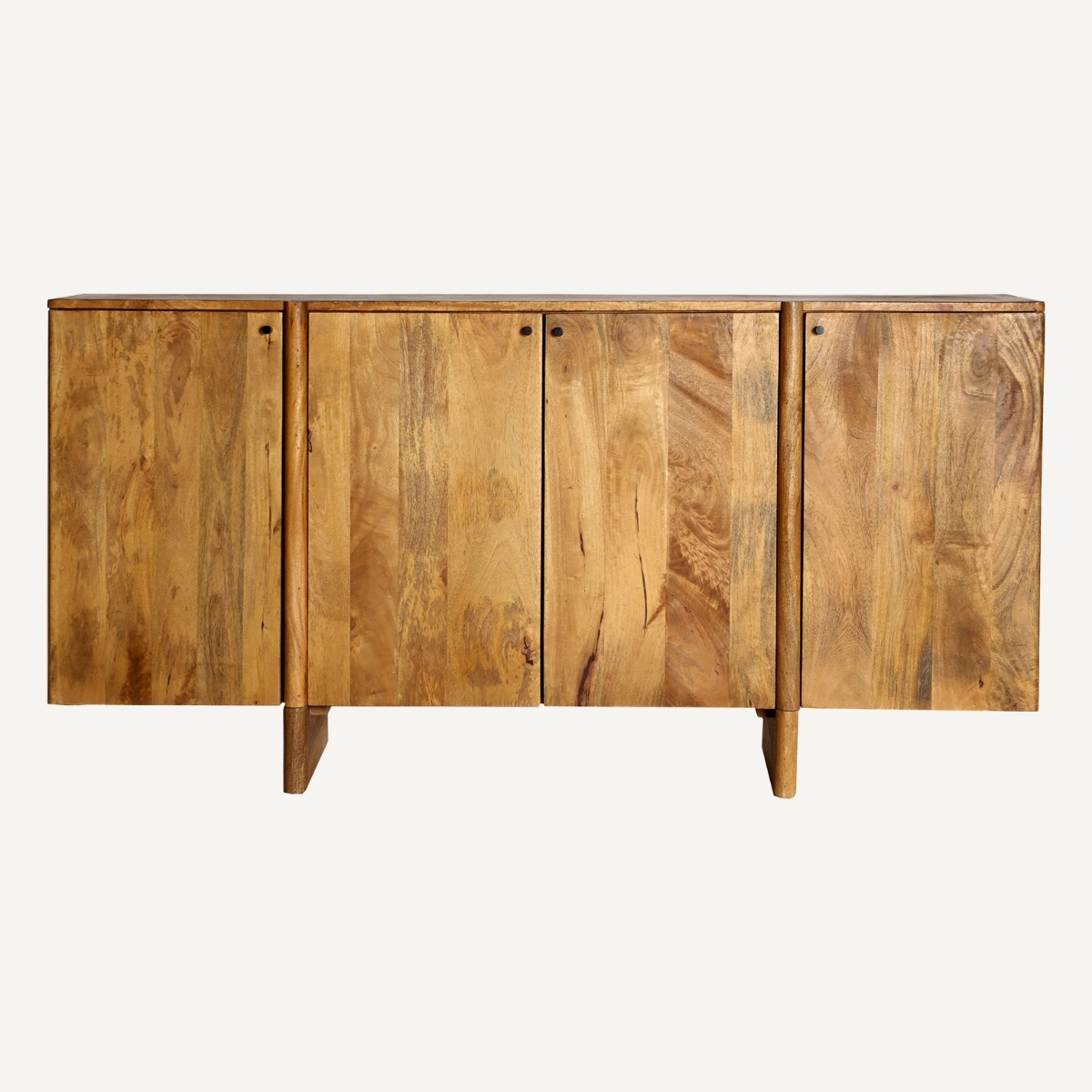 Buffet 4 portes 170 cm en bois de manguier massif naturel