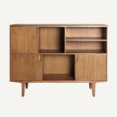 Buffet haut en bois massif de mindi scandinave