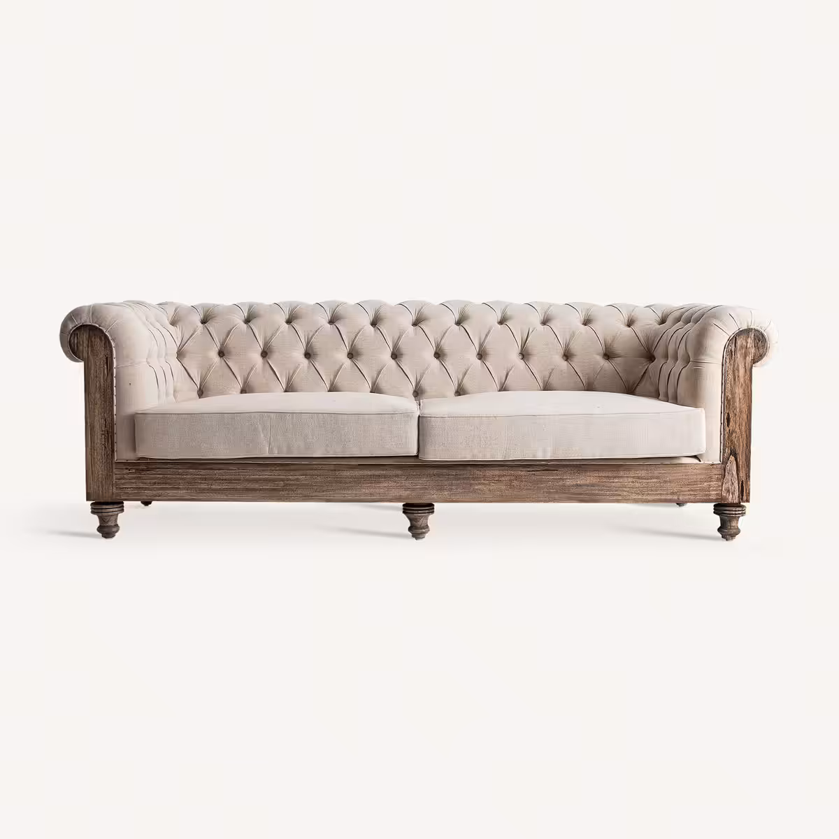 Canapé chesterfield beige