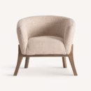 Fauteuil relax en jute beige et bois de manguier naturel