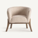 Fauteuil relax en jute beige et bois de manguier naturel
