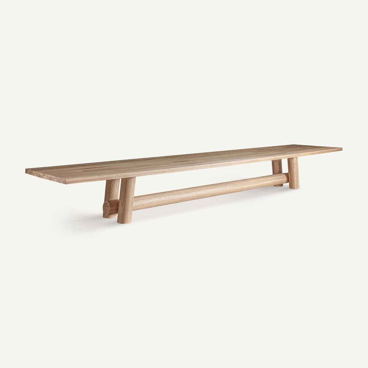 Grande table xxl en bois de chêne massif naturel 600 cm