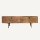 Meuble tv 190 cm en bois exotique style scandinave