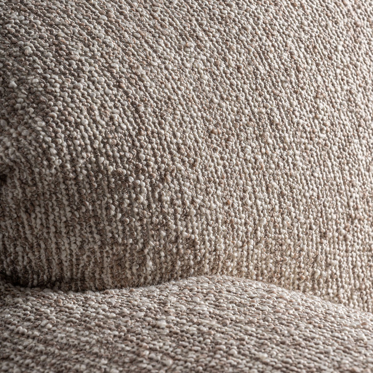 Fauteuil design en tissu bouclé marron beige FLORIDA – Image 6