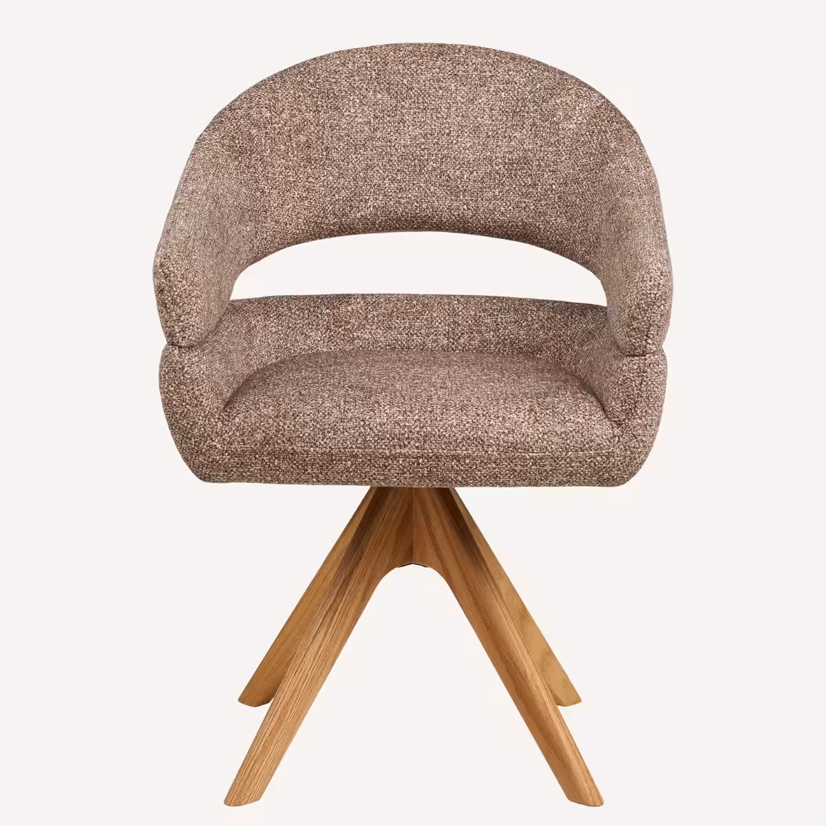 chaise en tissu marron avec fonction rotative