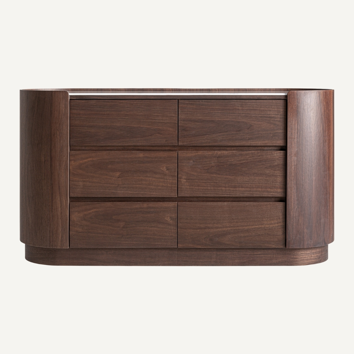 commode moderne 140 cm en placage de chêne