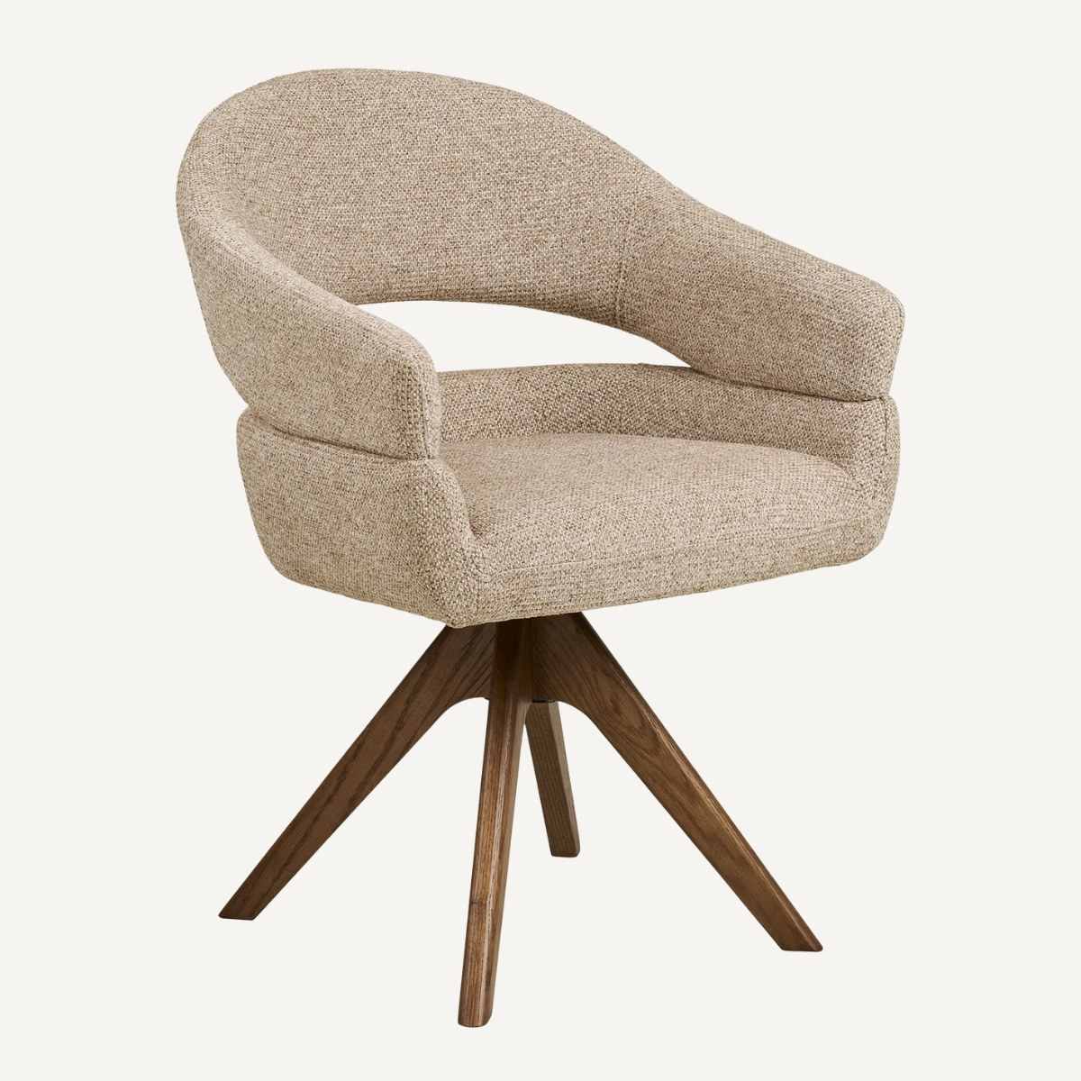 chaise de salle à manger moderne sable et bois massif