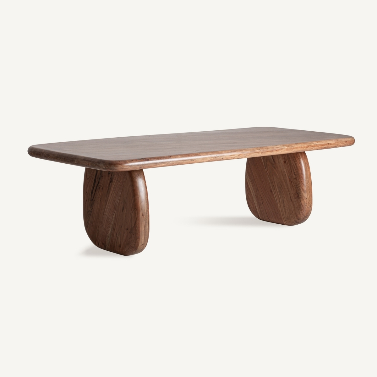 table à manger massive forme organique en acacia