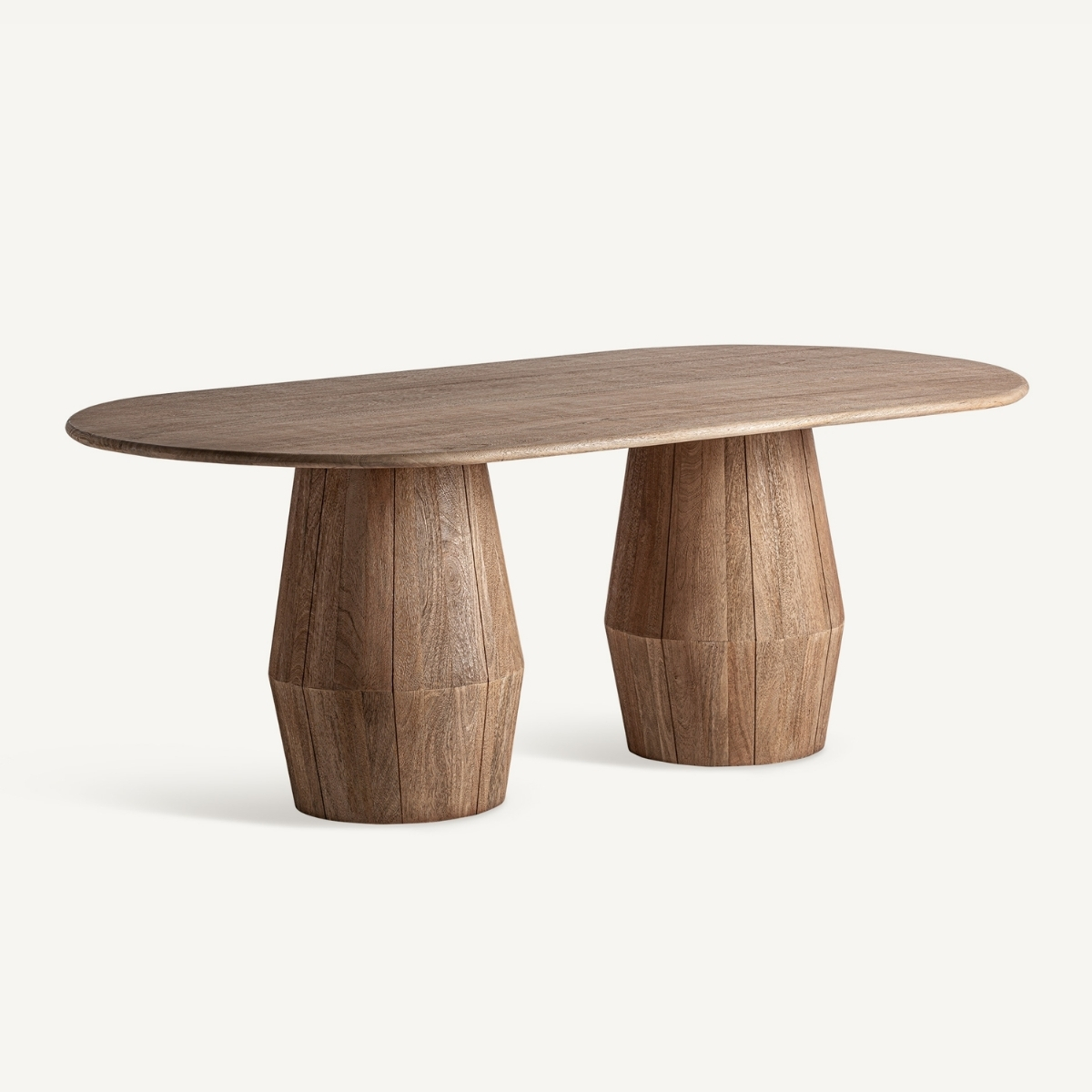 table de repas ovale moderne en bois massif